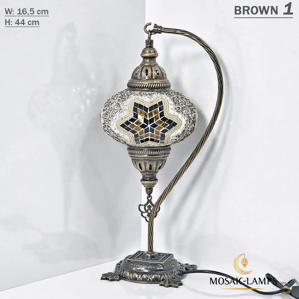 Turkish Mosaic Lamp - Gooseneck MULTICOLOR 4 Mosaic Lamp