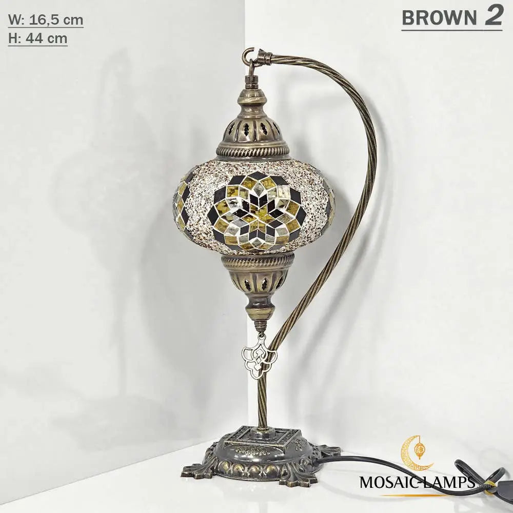 Turkish Mosaic Lamp - Gooseneck MULTICOLOR 4 Mosaic Lamp