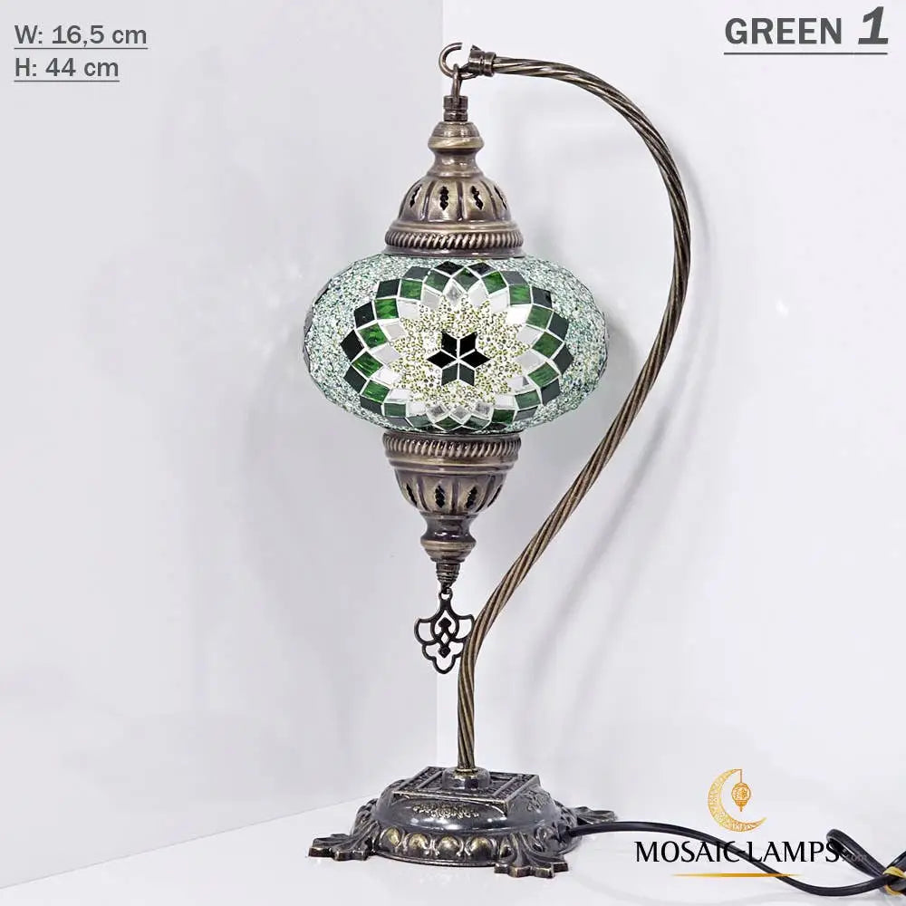 Turkish Mosaic Lamp - Gooseneck MULTICOLOR 4 Mosaic Lamp