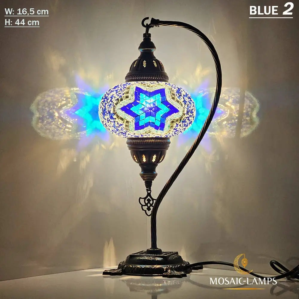 Turkish Mosaic Lamp - Gooseneck MULTICOLOR 4 Mosaic Lamp