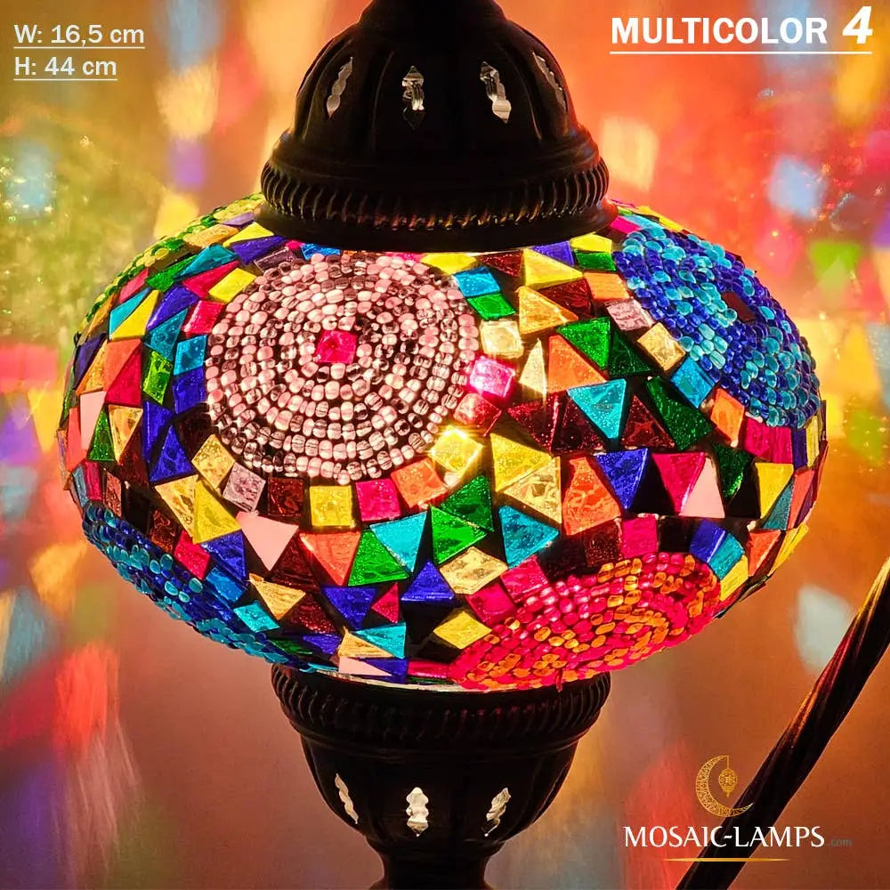 Turkish Mosaic Lamp - Gooseneck MULTICOLOR 4 Mosaic Lamp