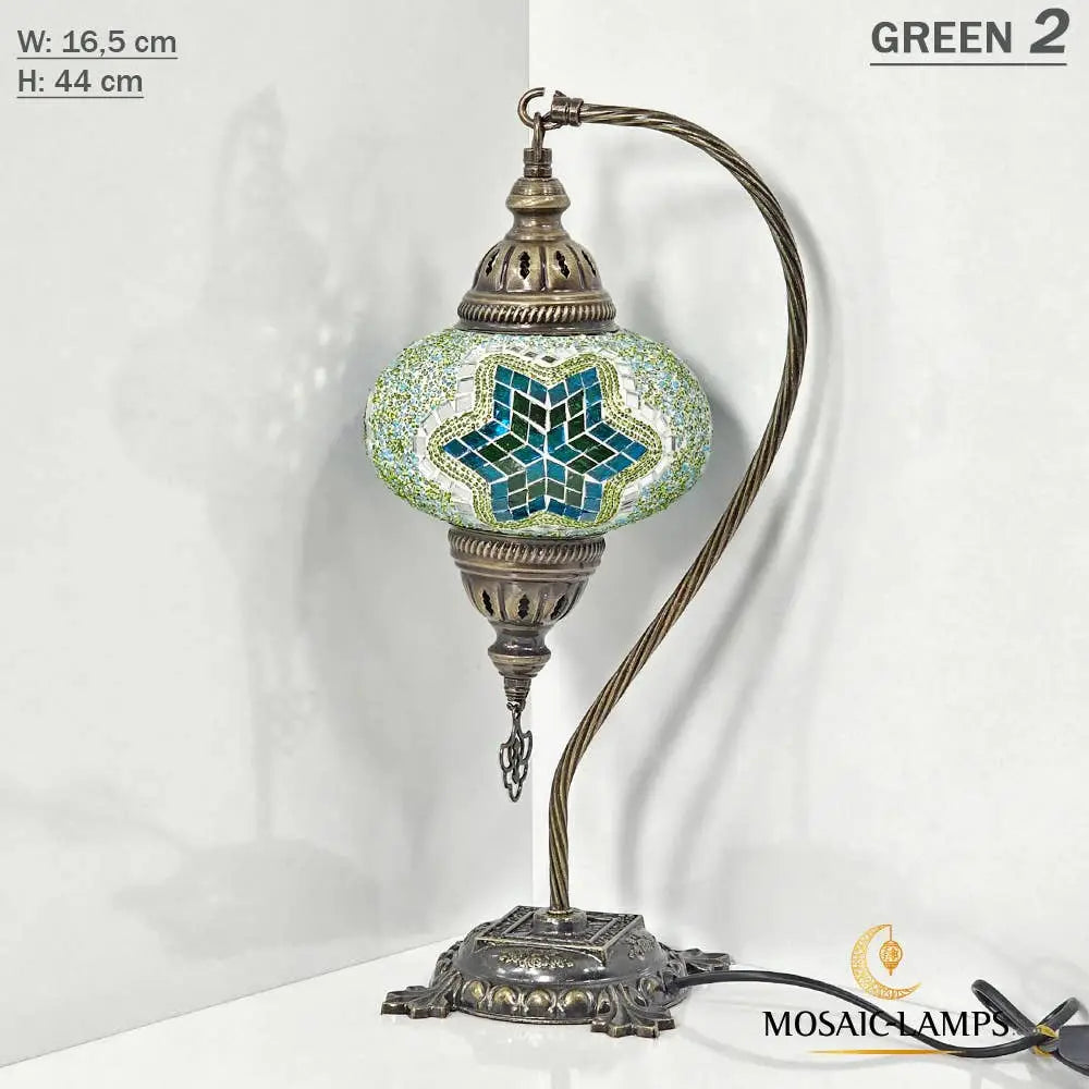 Turkish Mosaic Lamp - Gooseneck MULTICOLOR 4 Mosaic Lamp