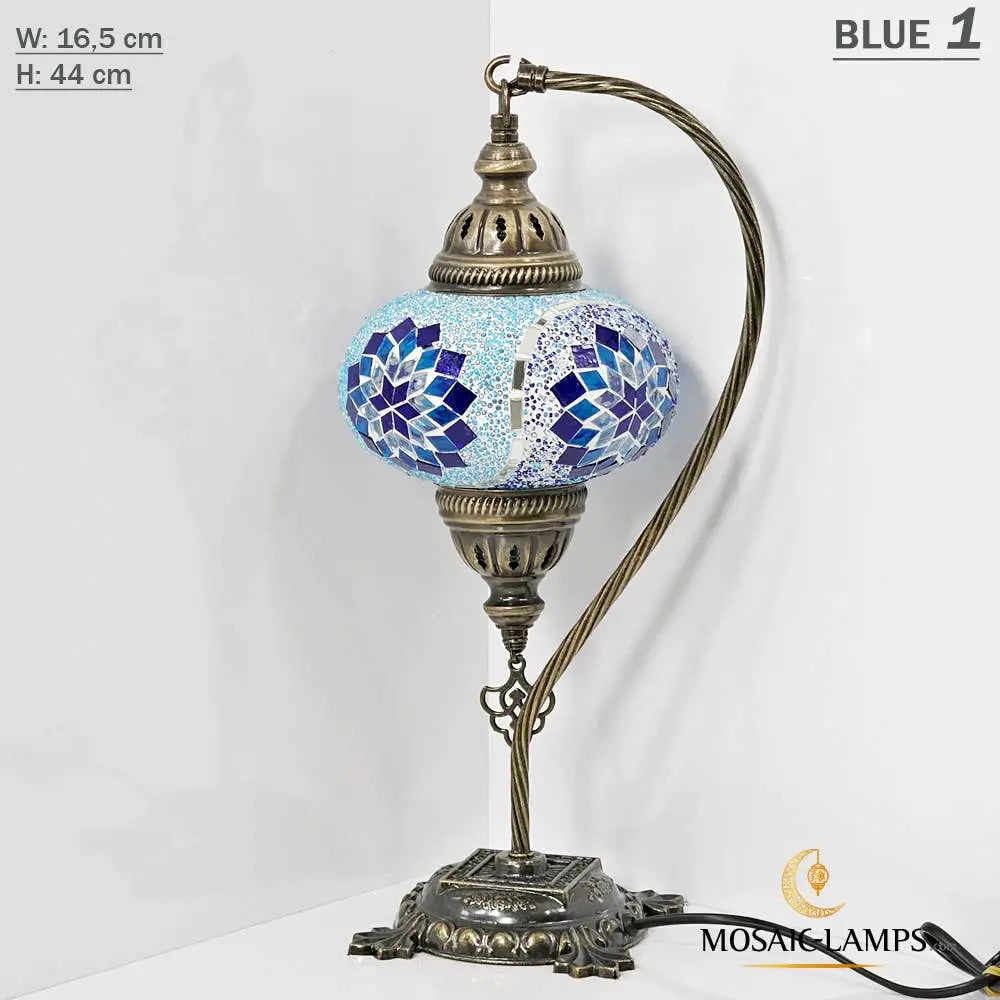 Turkish Mosaic Lamp - Gooseneck MULTICOLOR 4 Mosaic Lamp