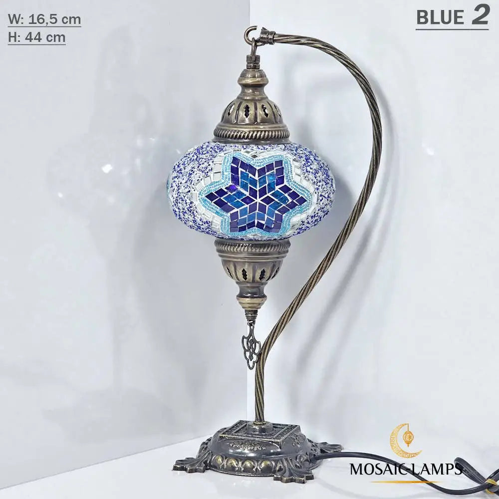 Turkish Mosaic Lamp - Gooseneck MULTICOLOR 4 Mosaic Lamp