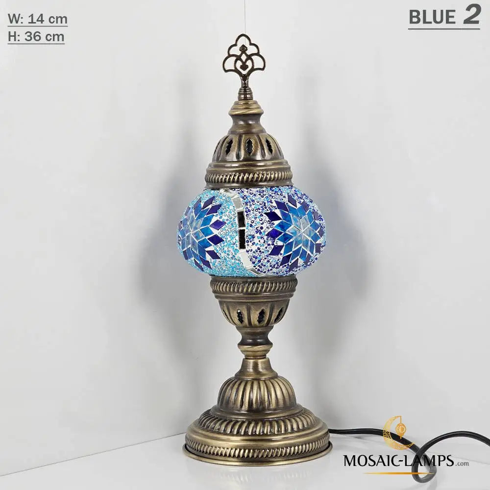 Turkish Mosaic Lamp - Medium Blue 1 Mosaic Lamp