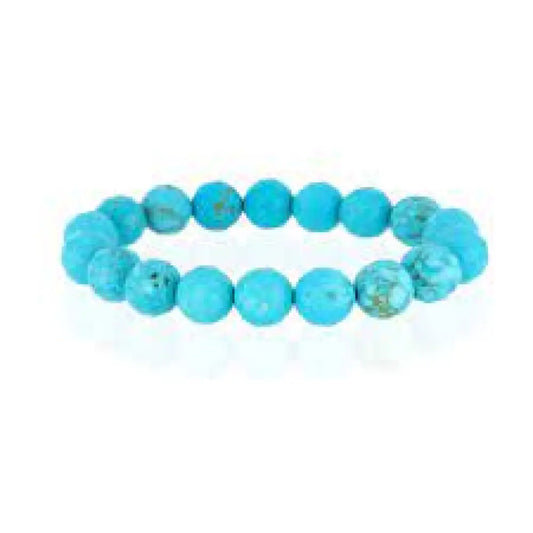 Turquoise Crystal Bead Bracelet 8mm Bracelets