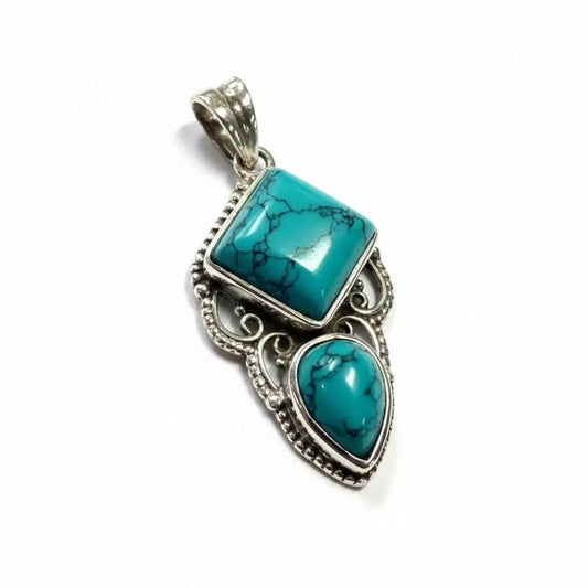 Turquoise Isis Silver Pendant Charms & Pendants