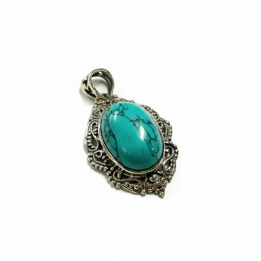 Turquoise Princess Silver Pendant Charms & Pendants