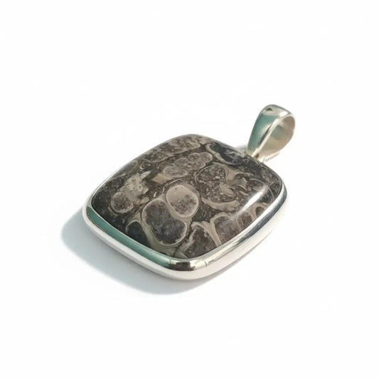 Turtella Jasper Pendant in Silver Pendant