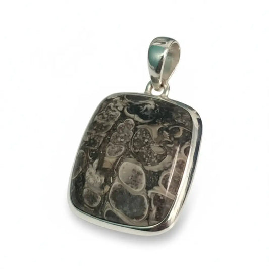 Turtella Jasper Pendant in Silver Pendant