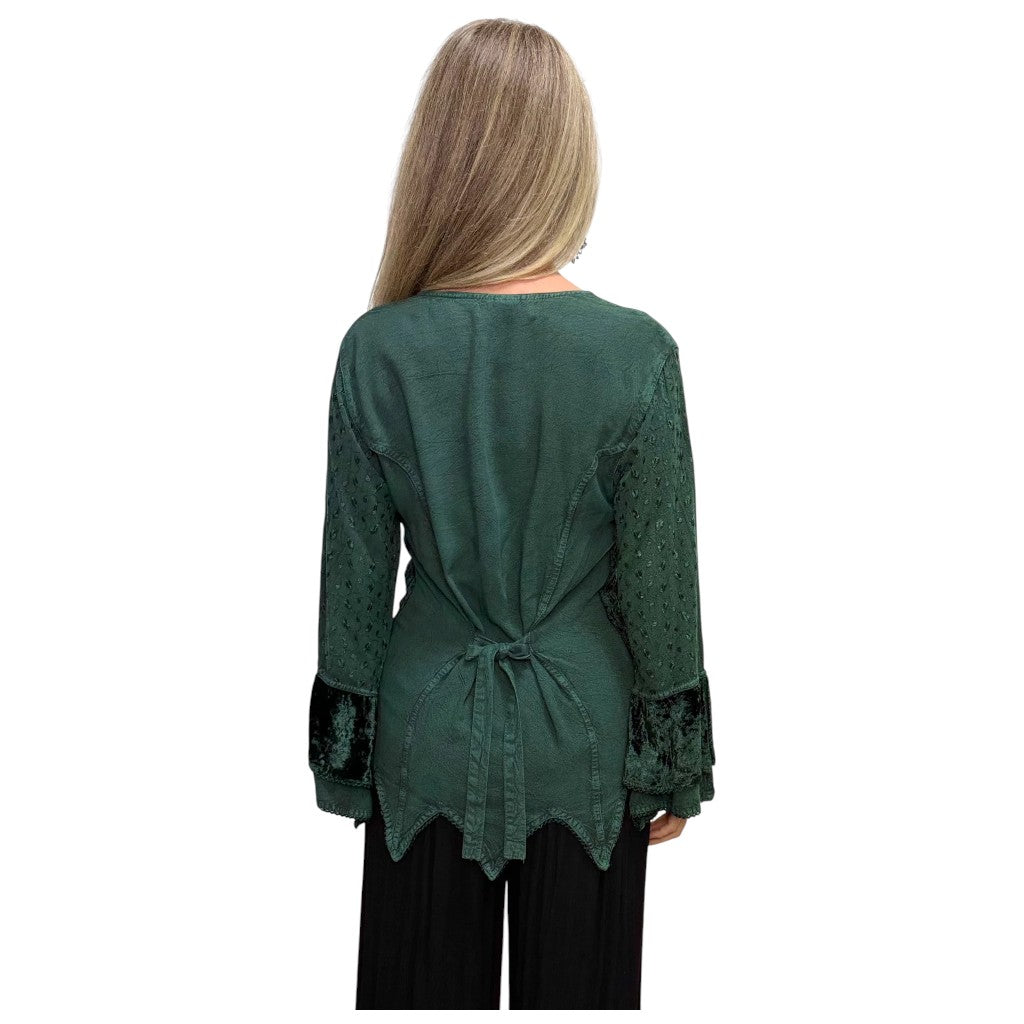 Aurora Maia Stonewash Velvet Top