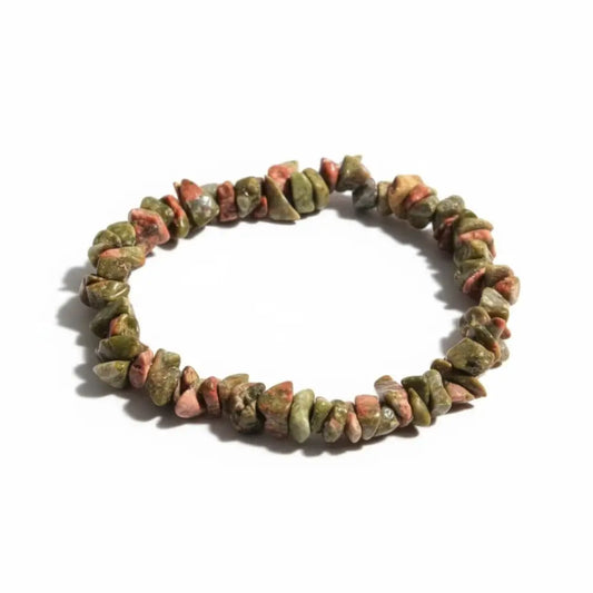 Unakite Jasper Crystal Chip Bracelets Bracelet