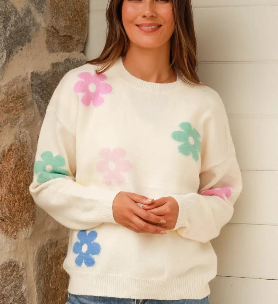 White Flower Knit ~ Kgari Cardigan