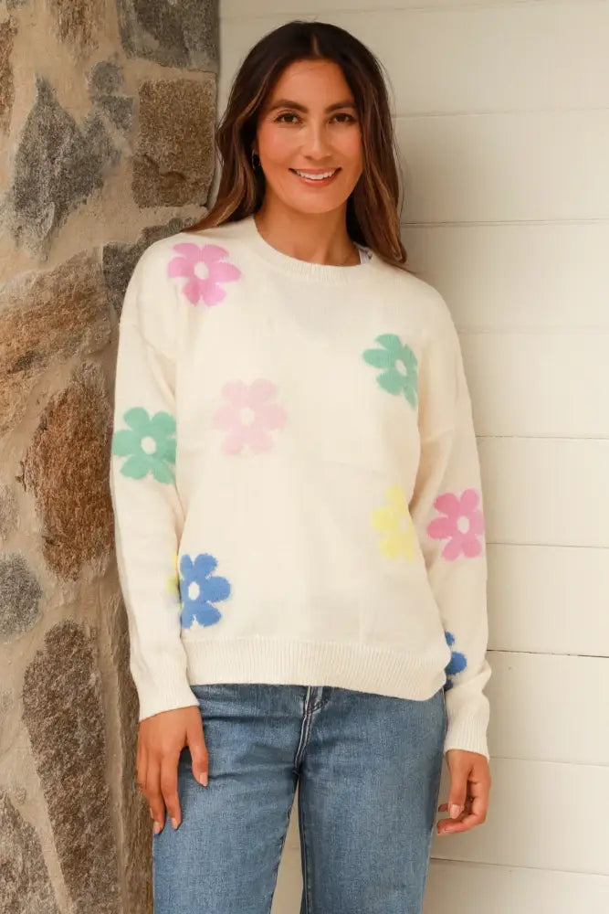White Flower Knit ~ Kgari Cardigan