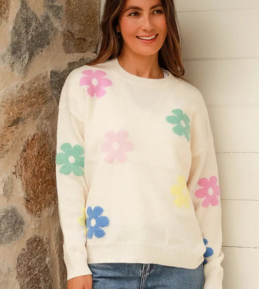 White Flower Knit ~ Kgari Cardigan
