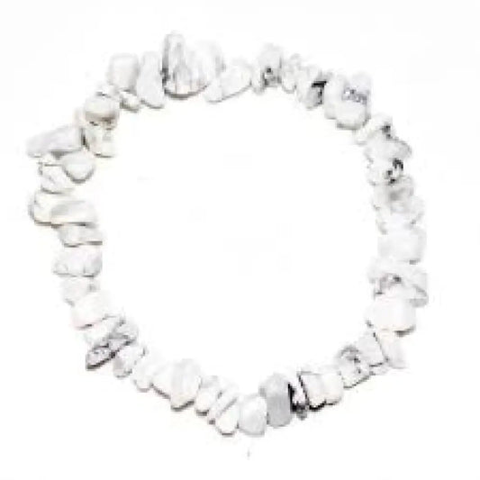 White Howlite Chip Bracelets Bracelets