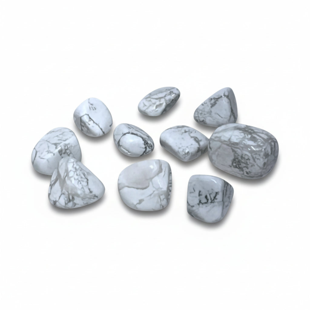White Howlite Crystal Tumbles ~ Meditation & Peaceful Sleep