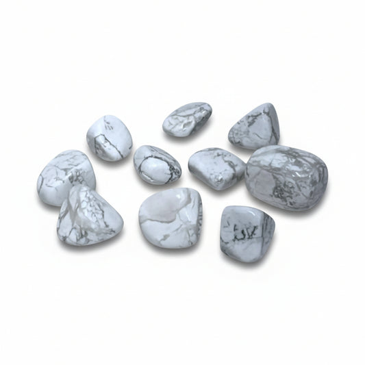 White Howlite Crystal Tumbles ~ Meditation & Peaceful Sleep