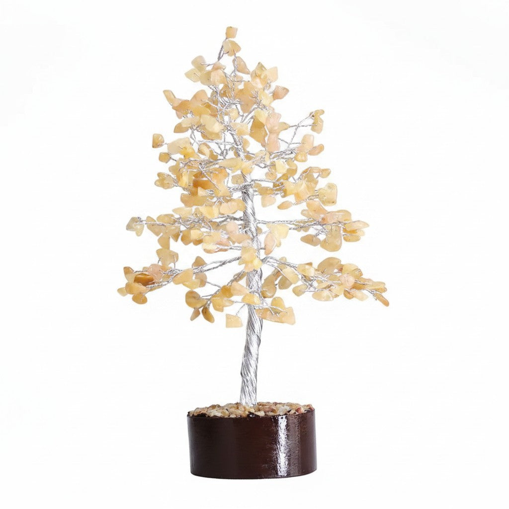 Yellow Aventurine Crystal Tree - Medium Silver