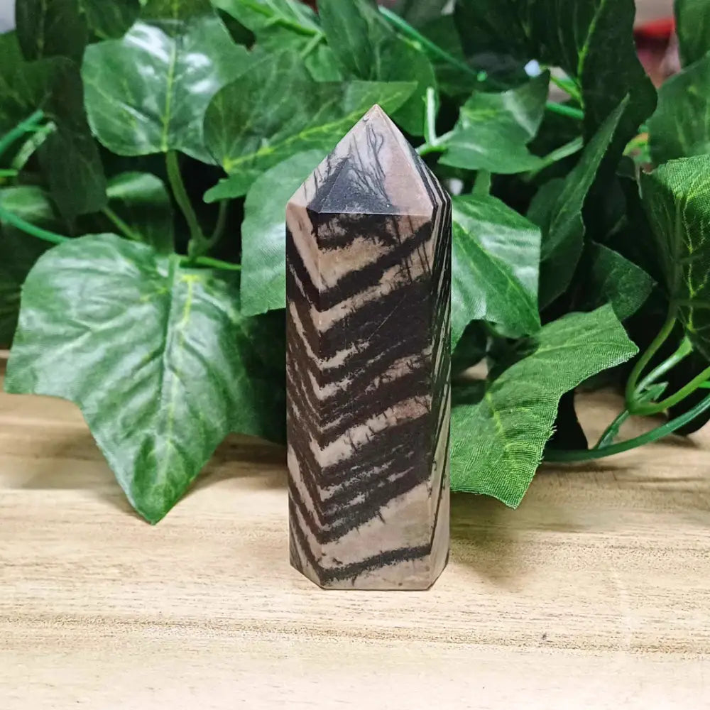 Zebra Jasper Tower 001 Crystal