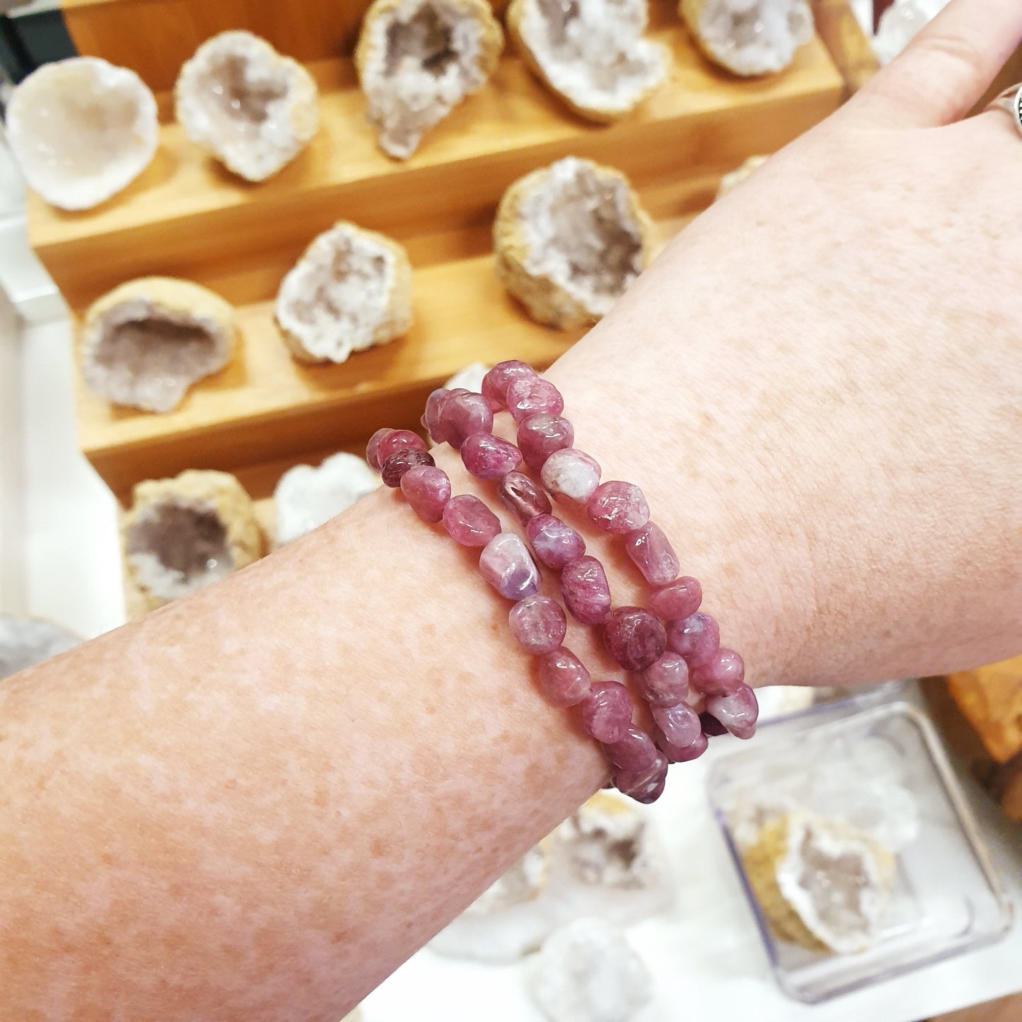 Sugilite crystal nugget bracelet