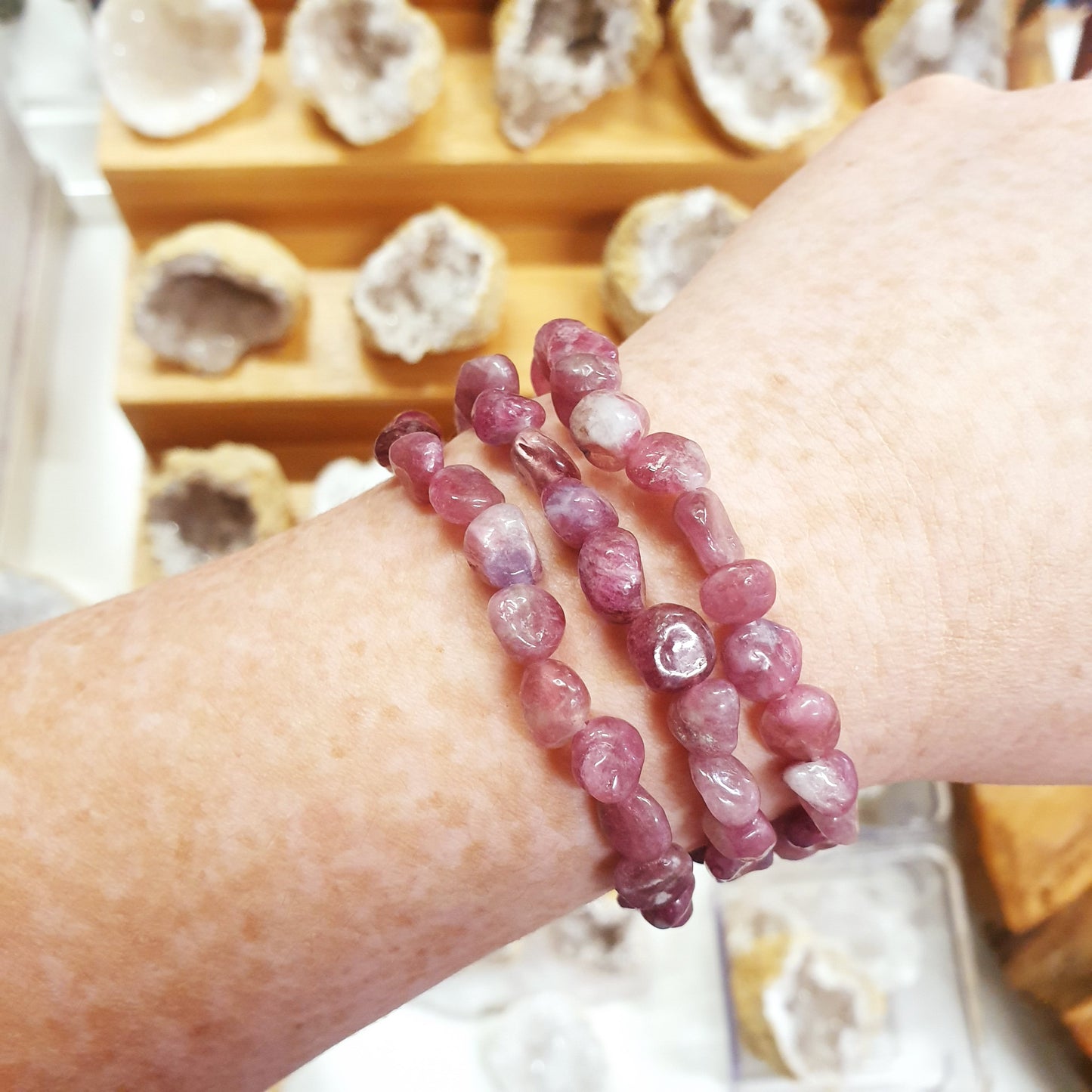 Sugilite crystal nugget bracelet