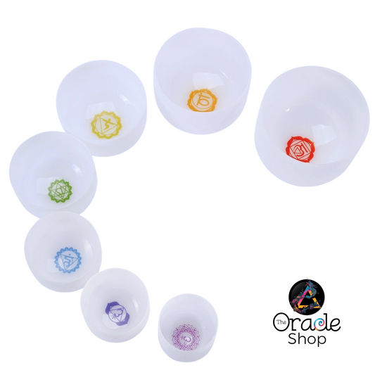 Crystal Singing Bowls - Chakra - Set of 7 with Carry Cases.