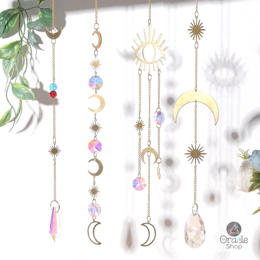 Crystal Suncatcher Sun and Moon