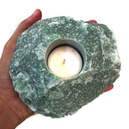 Green Quartz Tealight Candle Holders