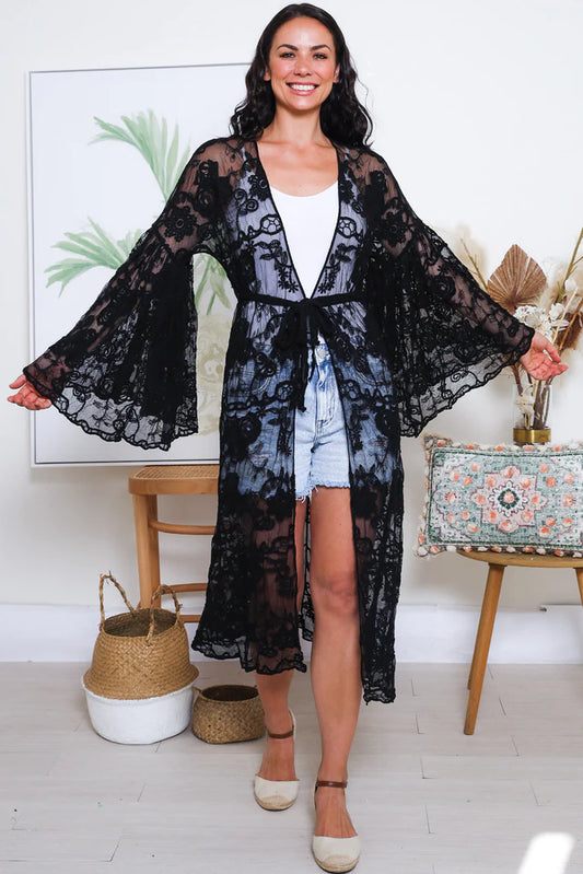 Stevie Lace Wrap - Black