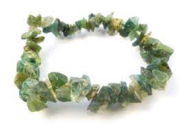 Moss Agate Crystal Chip Bracelet