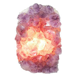 Amethyst Crystal Geode Lamp
