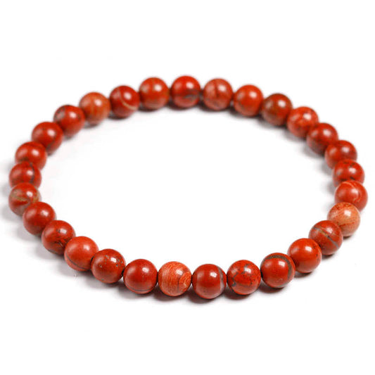 Red Jasper Bead Bracelet