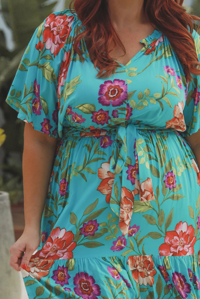 Aqua Queen Midi Dress