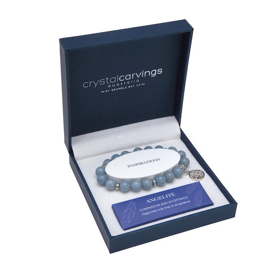 TOL Angelite Bracelet Gift Boxed