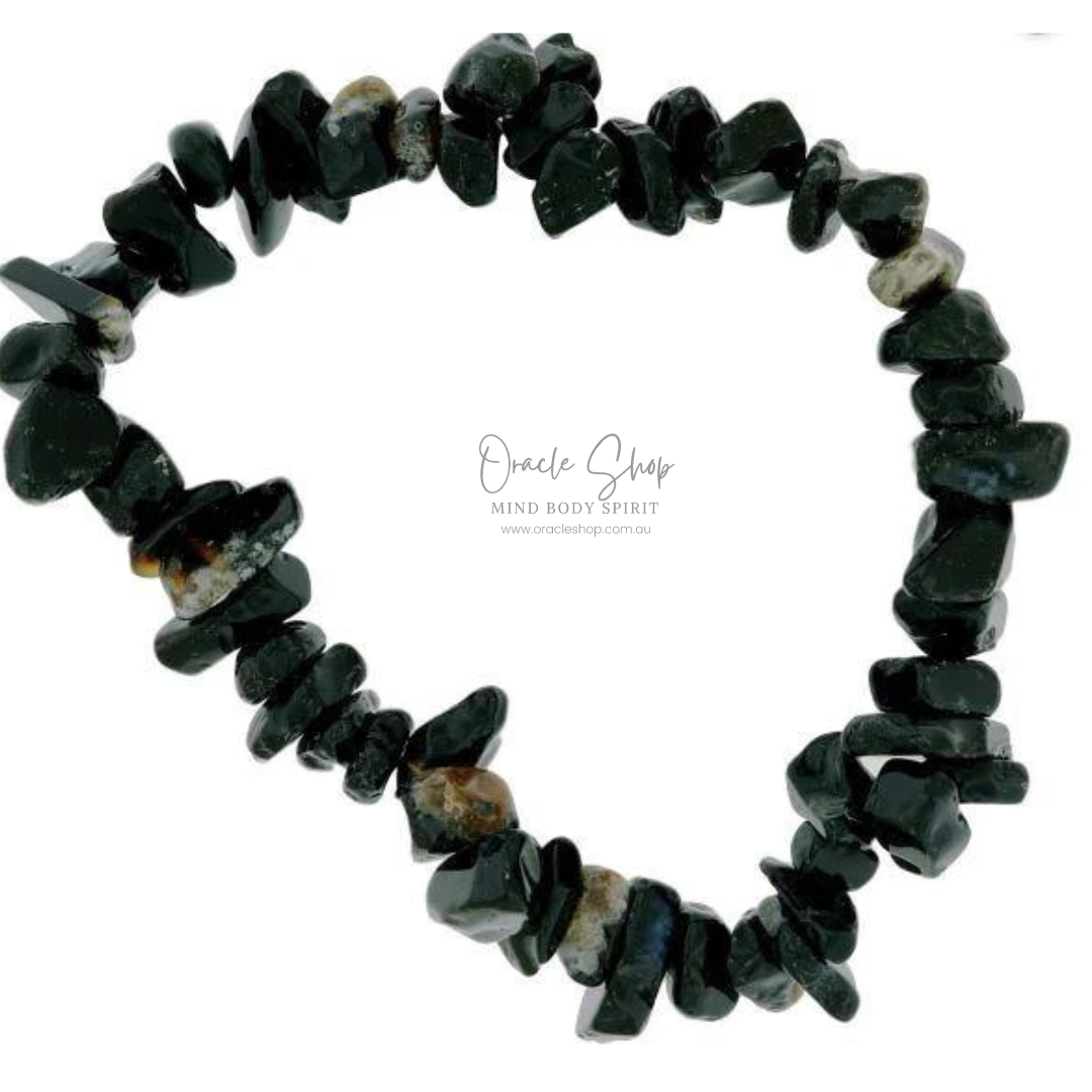 Black Agate Chip Bracelet