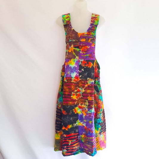 RAZORCUT TIE DYE PINAFORE DRESS