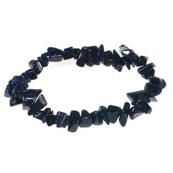 Blue Goldstone Crystal Chip Bracelet