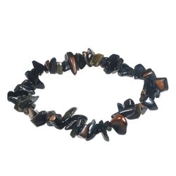 Blue Tiger Eye Crystal Chip Bracelet