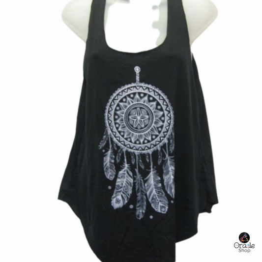 Black Boho Swing Top