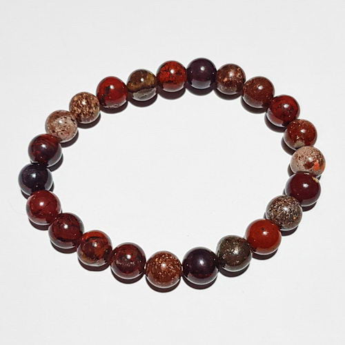Brecciated Jasper Bead Bracelet 8mm