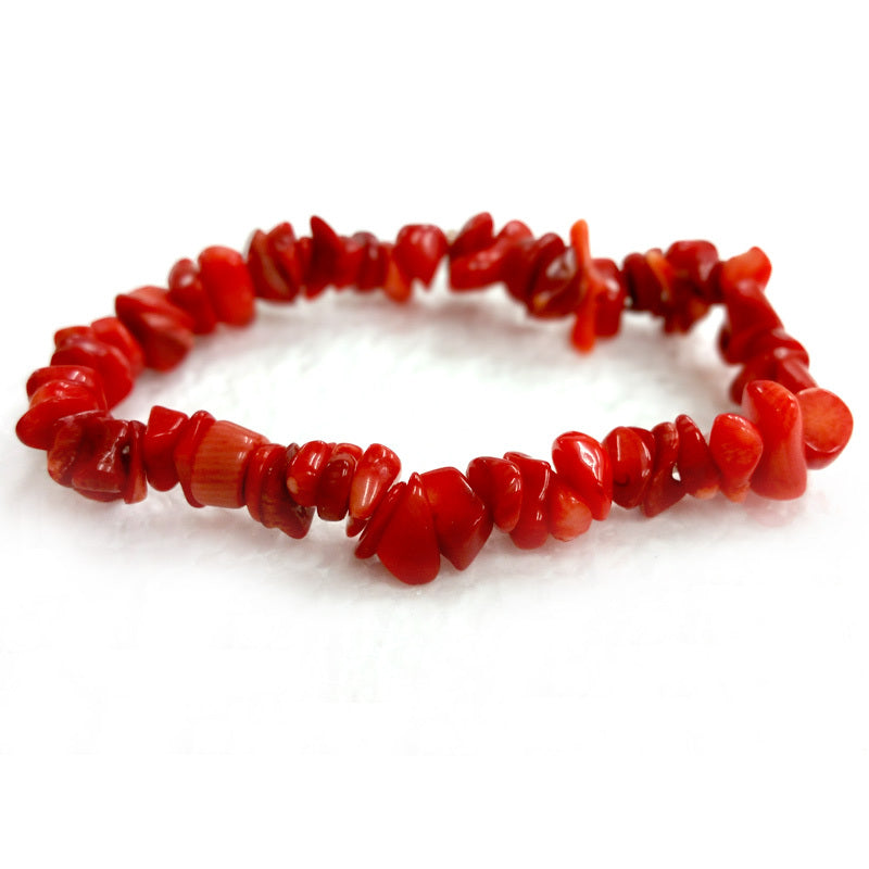 Red Coral Chip Bracelets