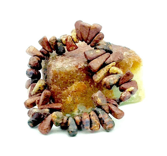 Jasper Tooth Chip Bracelet