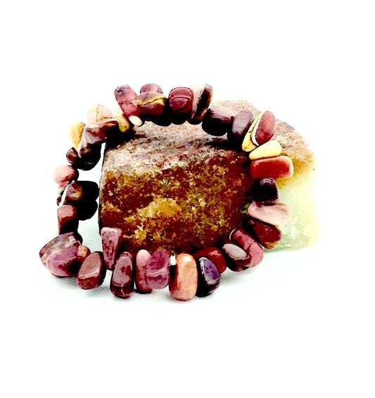 Mookaite Tooth Chip Bracelet