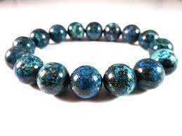 Chrysocolla Crystal Bead Bracelet