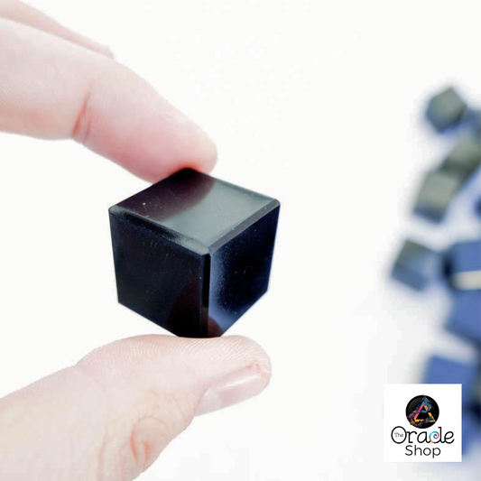 Black Obsidian Cube Tumble