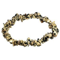 Dalmation Jasper Crystal Chip Bracelet