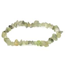 Prehnite Hair Chip Bracelet