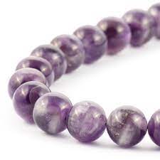 Chevron Amethyst Bead Bracelet