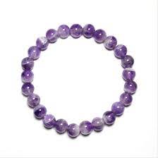 Chevron Amethyst Bead Bracelet